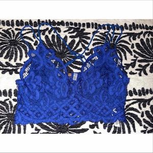 Free People Lace Bralette - Blue